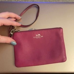 Barbie pink Coach wristlet